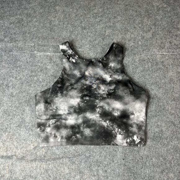 Athleta Conscious Crop A-C Cup Bra Womens Small Just Dance Black Gray - Picture 1 of 9